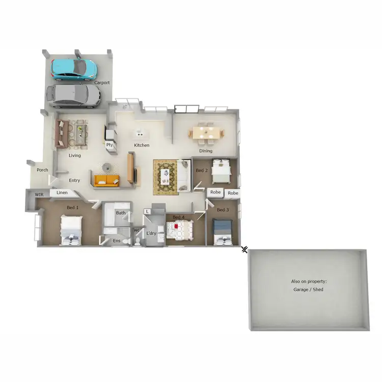 Floorplan of Homely house listing, 21 Wallangarra Drive, Bedfordale WA 6112