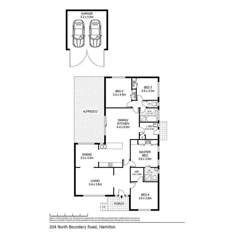 Floorplan of Homely house listing, 204 North Boundary Road, Hamilton VIC 3300
