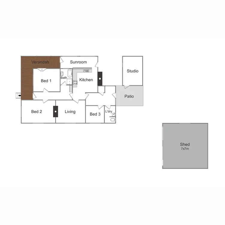 Floorplan of Homely house listing, 8 Curia Street, Mansfield VIC 3722