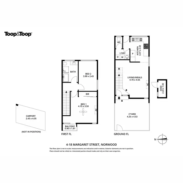 Floorplan of Homely townhouse listing, 4/18 Margaret Street, Norwood SA 5067