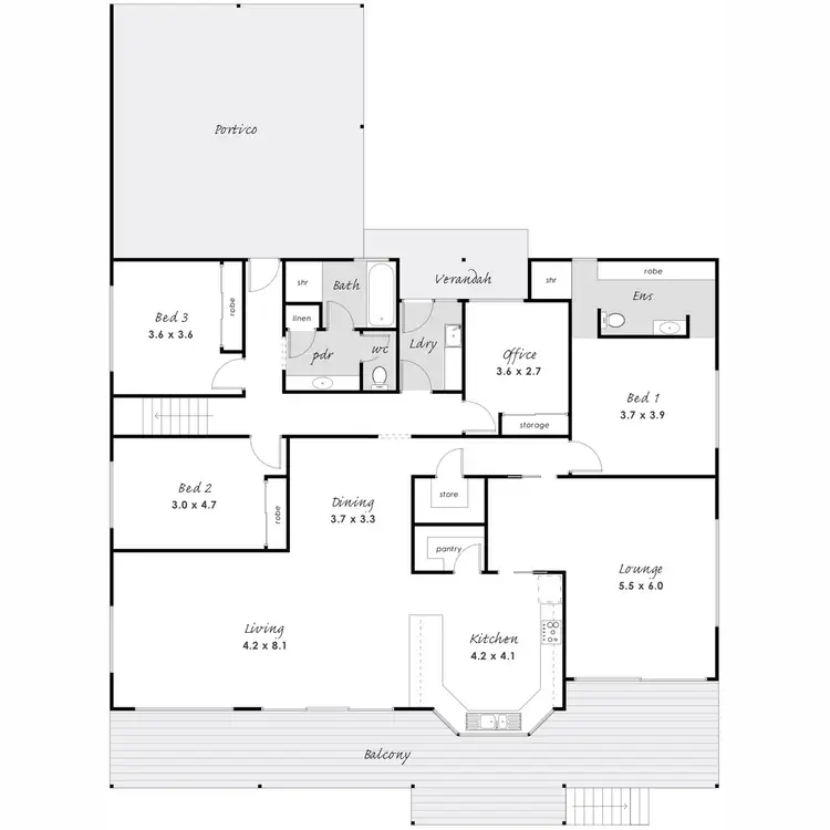 Floorplan of Homely house listing, 11 Orabanda Drive, Port Lincoln SA 5606