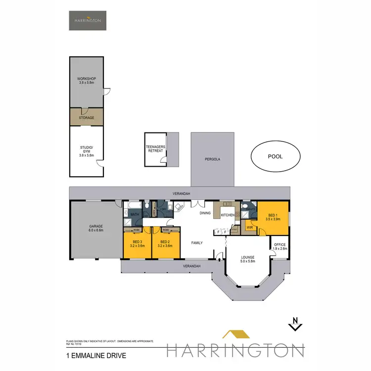 Floorplan of Homely house listing, 1A Emmaline Drive, Maiden Gully VIC 3551