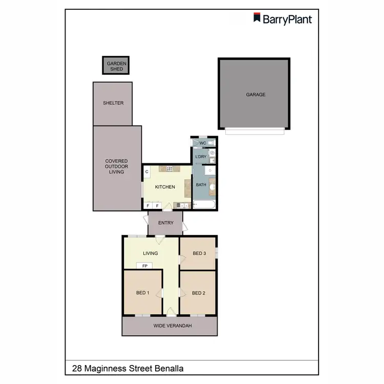 Floorplan of Homely house listing, 28 Maginness Street, Benalla VIC 3672