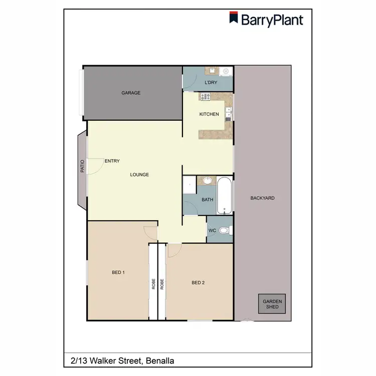 Floorplan of Homely house listing, 2/13 Walker Street, Benalla VIC 3672