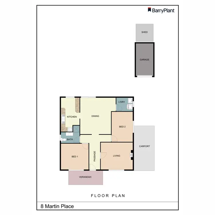 Floorplan of Homely house listing, 8 Martin Place, Benalla VIC 3672