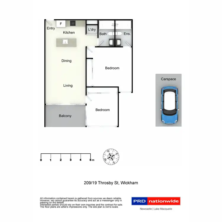Floorplan of Homely apartment listing, 209/19 Throsby Street, Wickham NSW 2293