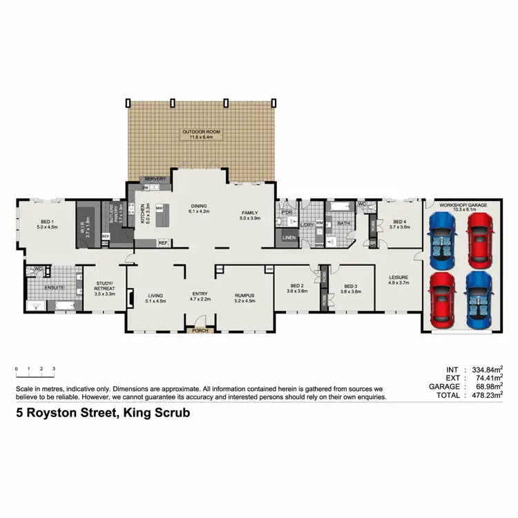 Floorplan of Homely house listing, 5 Royston Street, King Scrub QLD 4521