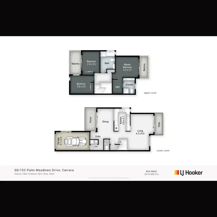 Floorplan of Homely townhouse listing, 60/152 Palm Meadows Drive, Carrara QLD 4211