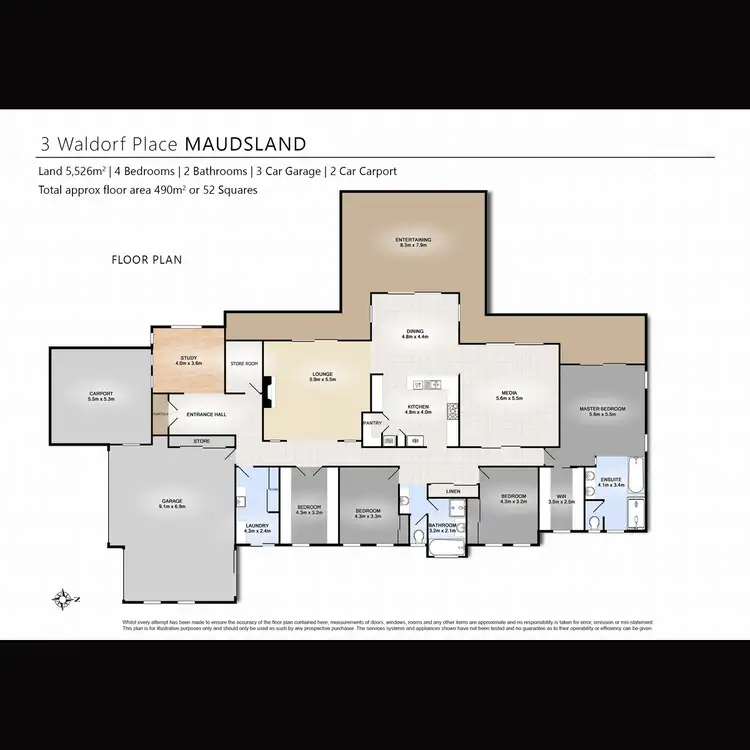Floorplan of Homely house listing, 3 Waldorf Place, Maudsland QLD 4210