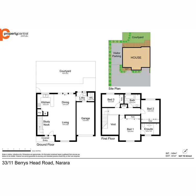 Floorplan of Homely townhouse listing, 33/11 Berrys Head Road, Narara NSW 2250