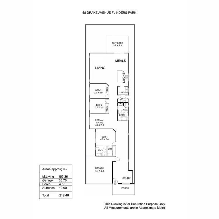 Floorplan of Homely house listing, 68 Drake Aveune, Flinders Park SA 5025