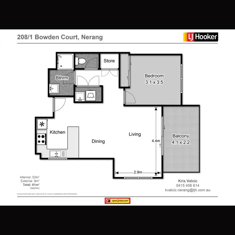 Floorplan of Homely unit listing, 208/1 Bowden Court, Nerang QLD 4211