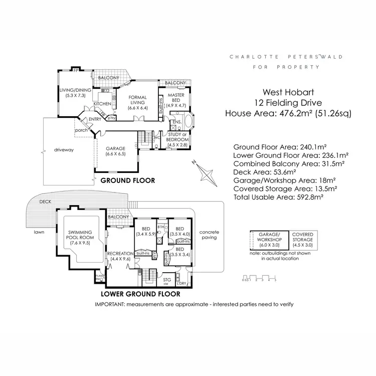 Floorplan of Homely house listing, 12 Fielding Drive, West Hobart TAS 7000