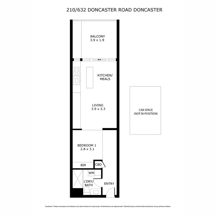 Floorplan of Homely apartment listing, 210/632 Doncaster Road, Doncaster VIC 3108