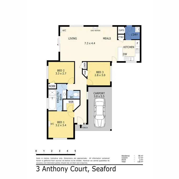 Floorplan of Homely house listing, 3 Anthony Court, Seaford VIC 3198