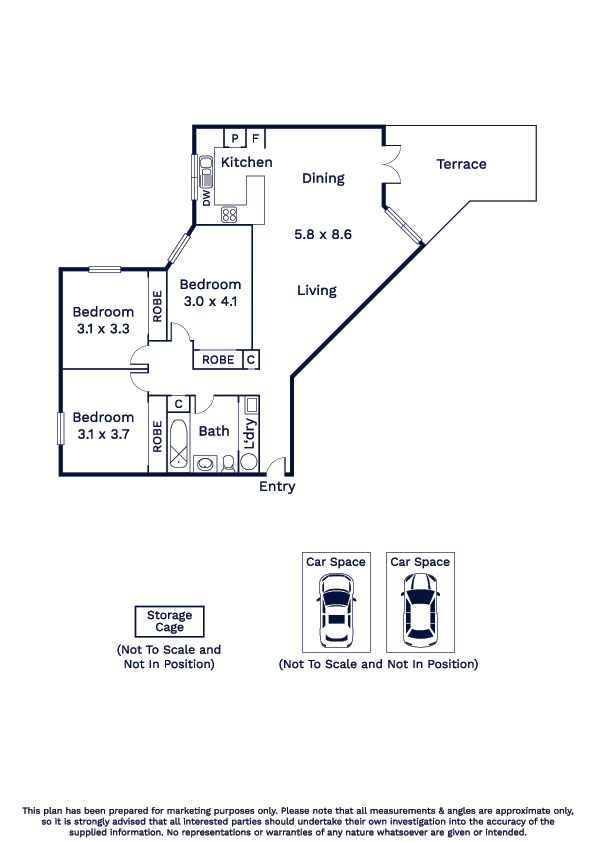 Floorplan of Homely apartment listing, 7/1 Gatehouse Drive, Kensington VIC 3031