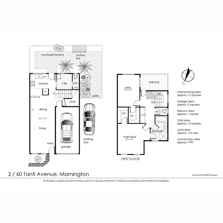 Floorplan of Homely unit listing, 2/60 Tanti Avenue, Mornington VIC 3931