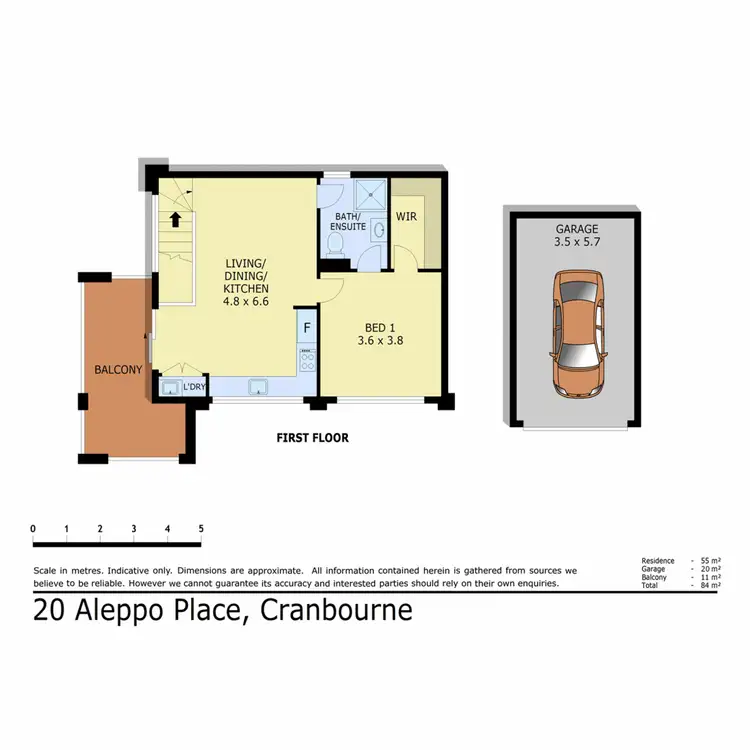 Floorplan of Homely apartment listing, 20 Aleppo Place, Cranbourne VIC 3977