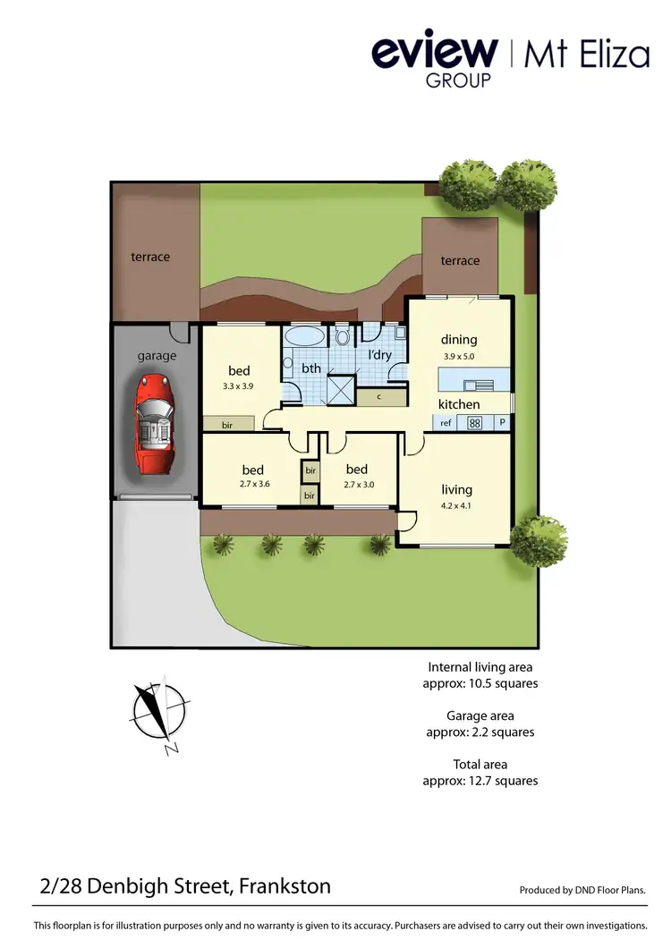 Floorplan of Homely unit listing, 2/28 Denbigh Street, Frankston VIC 3199