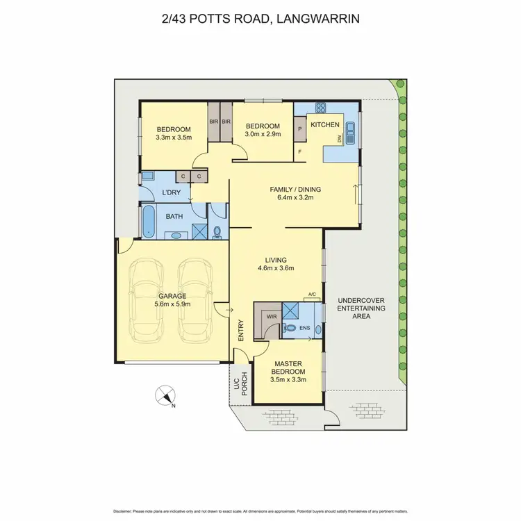 Floorplan of Homely unit listing, 2/43 Potts Road, Langwarrin VIC 3910