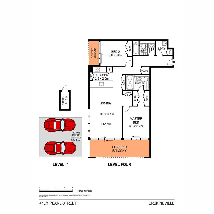 Floorplan of Homely apartment listing, 410/1 Pearl Street, Erskineville NSW 2043