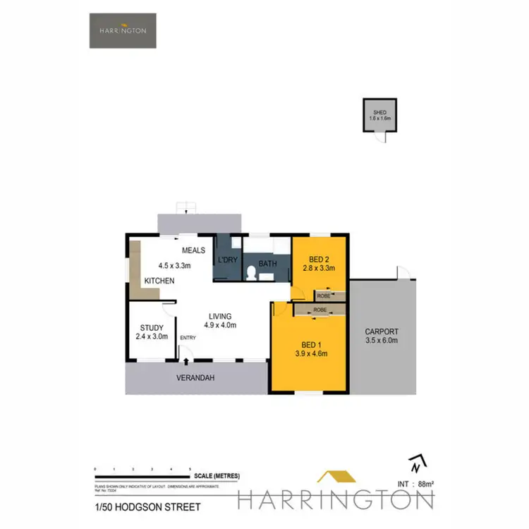 Floorplan of Homely unit listing, 1/50 Hodgson Street, Eaglehawk VIC 3556