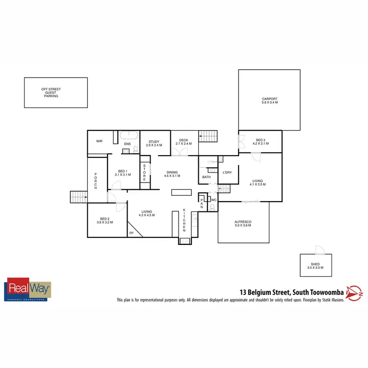 Floorplan of Homely house listing, 13 Belgium Street, South Toowoomba QLD 4350