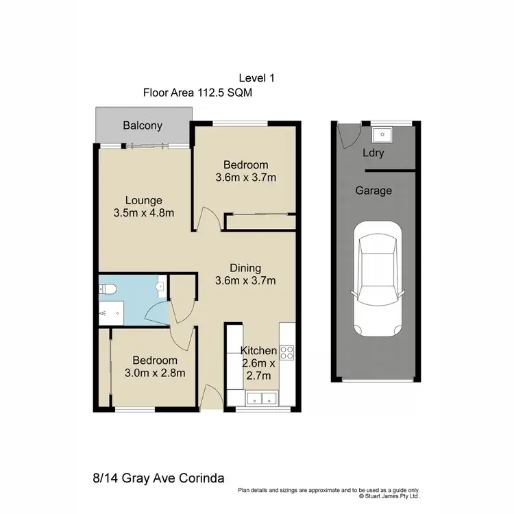 Floorplan of Homely apartment listing, 8/14 Gray Avenue, Corinda QLD 4075