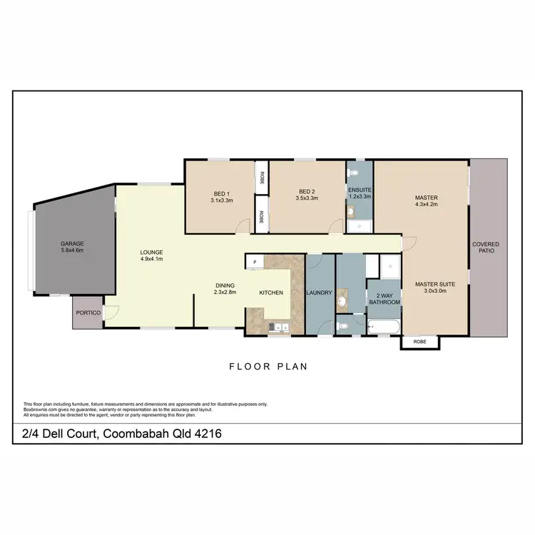 Floorplan of Homely semi-detached listing, 2/4 Dell Court, Coombabah QLD 4216
