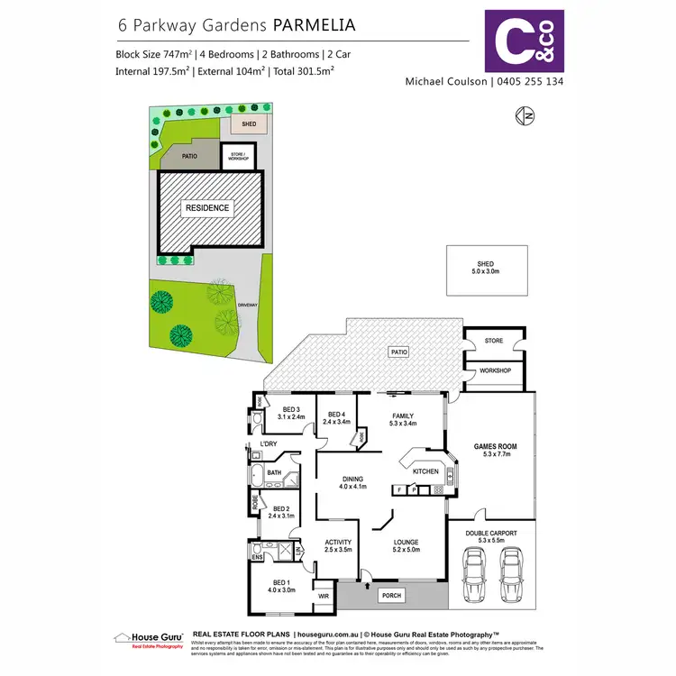 Floorplan of Homely house listing, 6 Parkway Gardens, Parmelia WA 6167