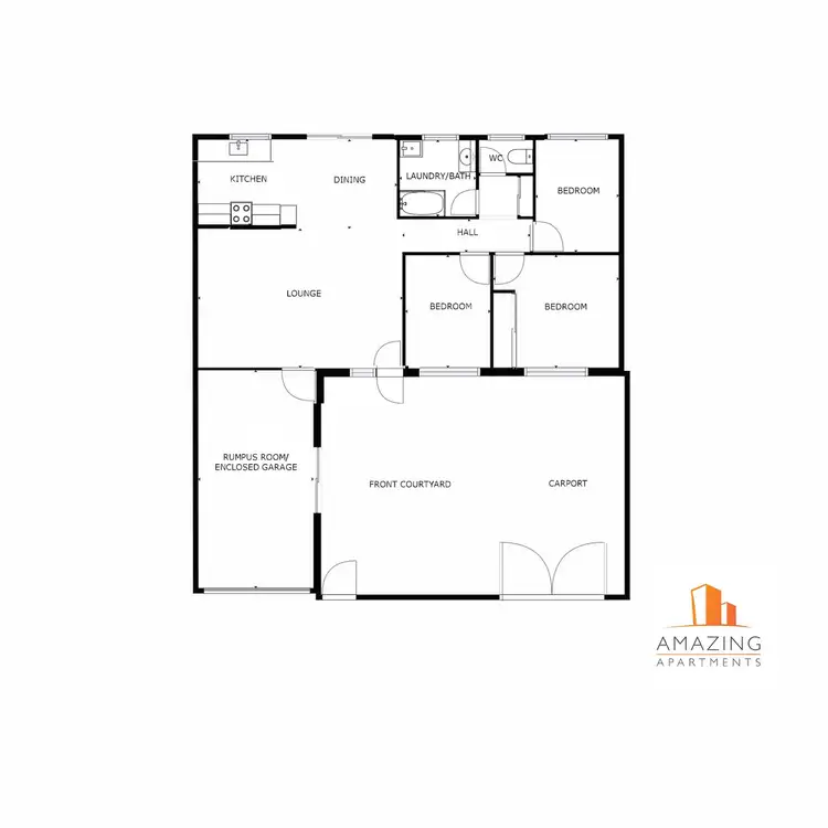 Floorplan of Homely townhouse listing, 165/11 West Dianne Street, Lawnton QLD 4501