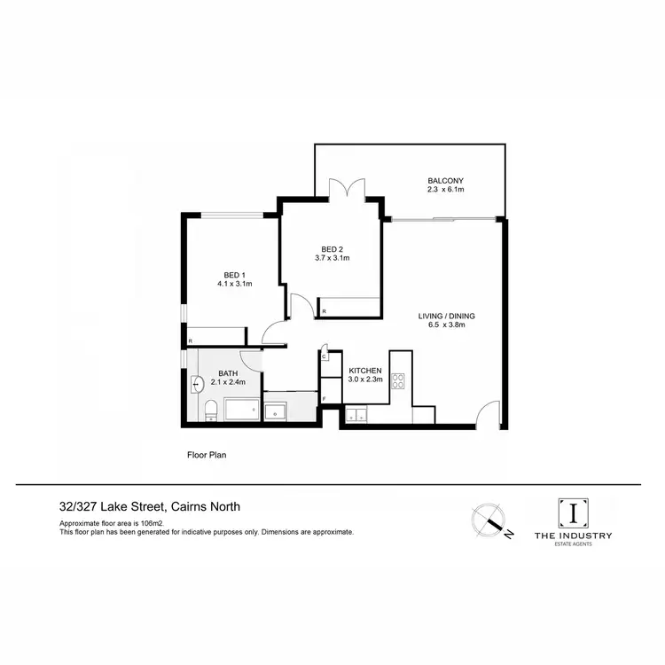 Floorplan of Homely unit listing, 32/327-329 Lake Street, Cairns North QLD 4870