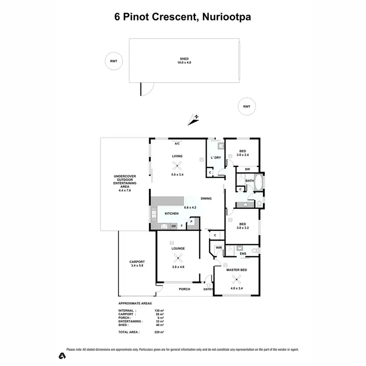 Floorplan of Homely house listing, 6 Pinot Crescent, Nuriootpa SA 5355