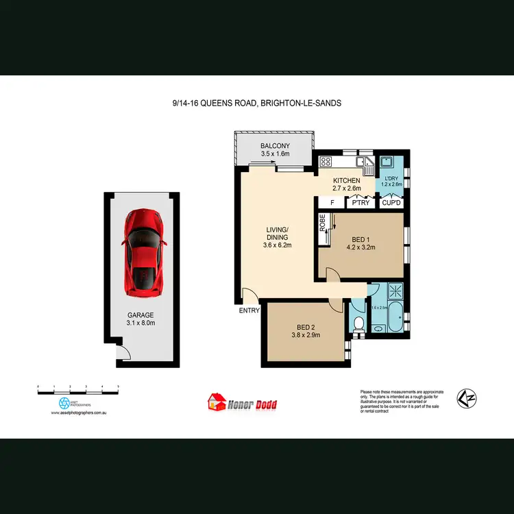 Floorplan of Homely apartment listing, 9/14-16 Queens Road, Brighton-le-sands NSW 2216
