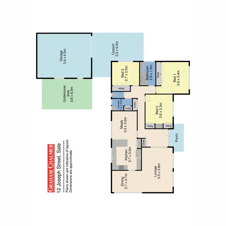 Floorplan of Homely house listing, 12 Joseph Street, Sale VIC 3850