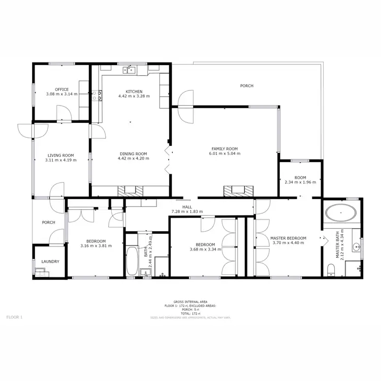 Floorplan of Homely house listing, 16 Isaacs Avenue, Yackandandah VIC 3749