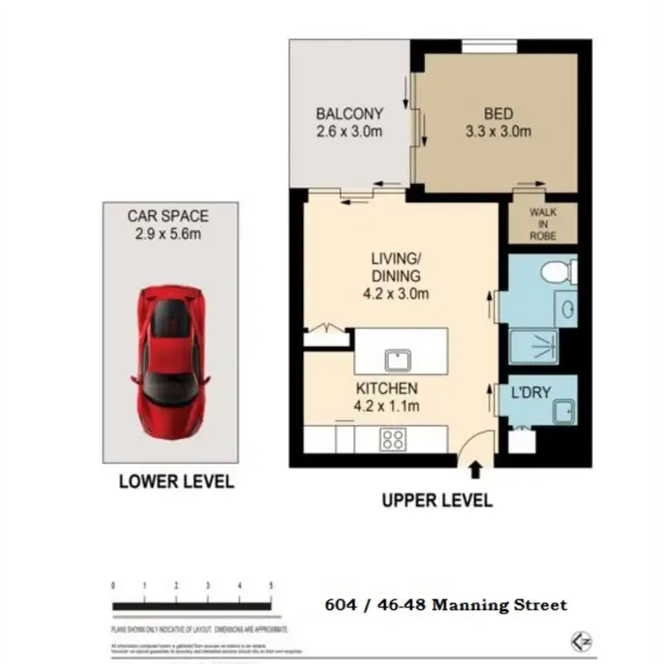 Floorplan of Homely unit listing, 604/46-48 Manning Street, South Brisbane QLD 4101