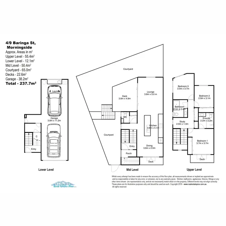 Floorplan of Homely townhouse listing, 4/9 Baringa Street, Morningside QLD 4170