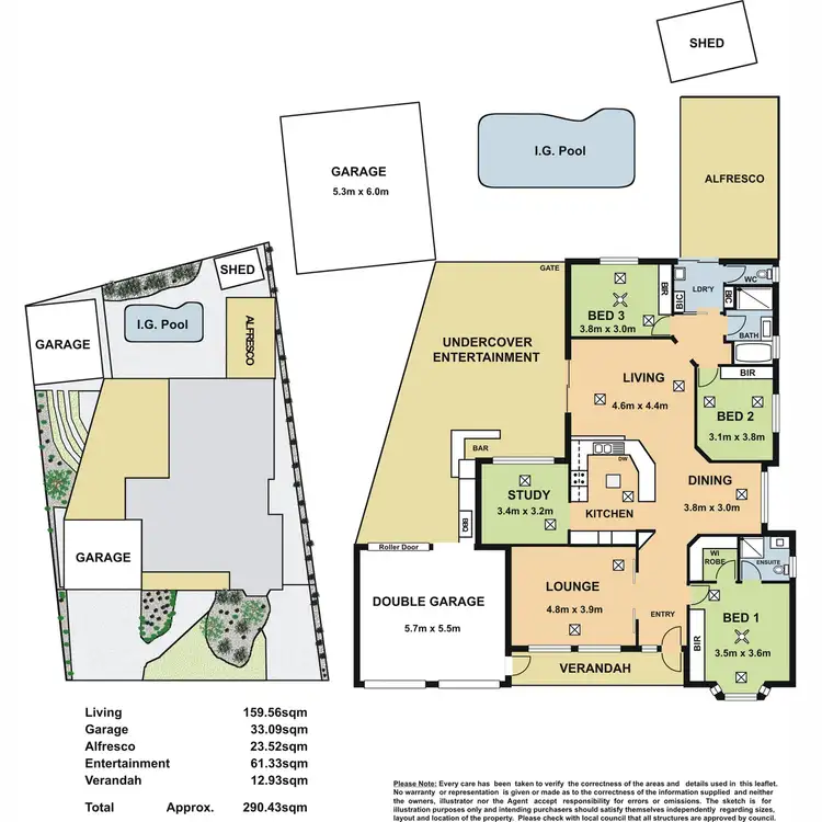 Floorplan of Homely house listing, 44 Hedgerow Drive, Gulfview Heights SA 5096