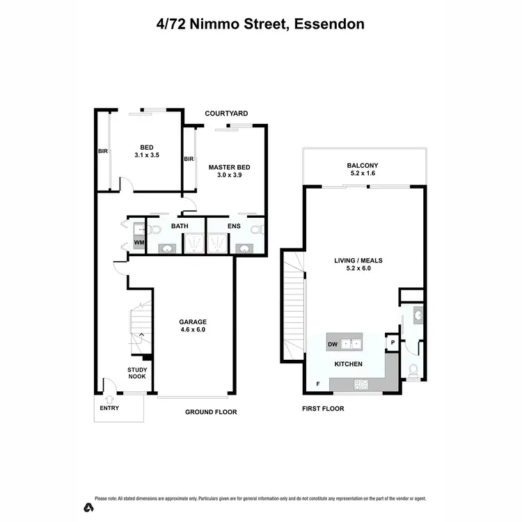 Floorplan of Homely townhouse listing, 4/72 Nimmo Street, Essendon VIC 3040