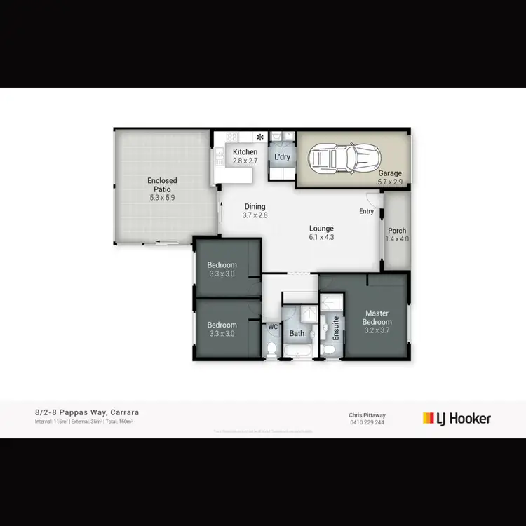 Floorplan of Homely villa listing, 8/2 Pappas Way, Carrara QLD 4211