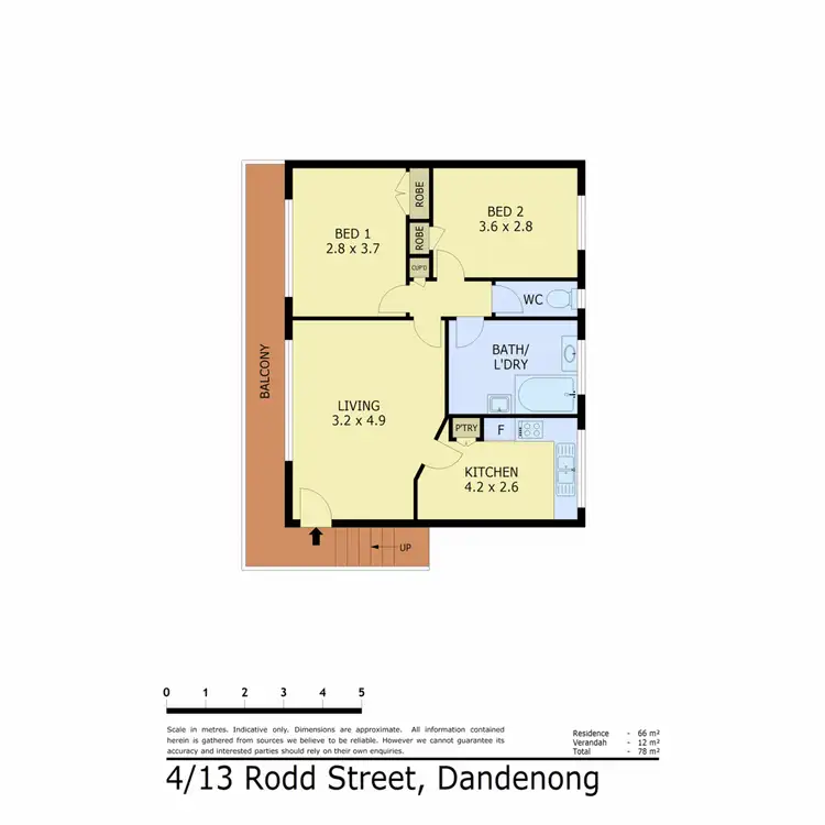 Floorplan of Homely unit listing, 4/13 Rodd Street, Dandenong VIC 3175