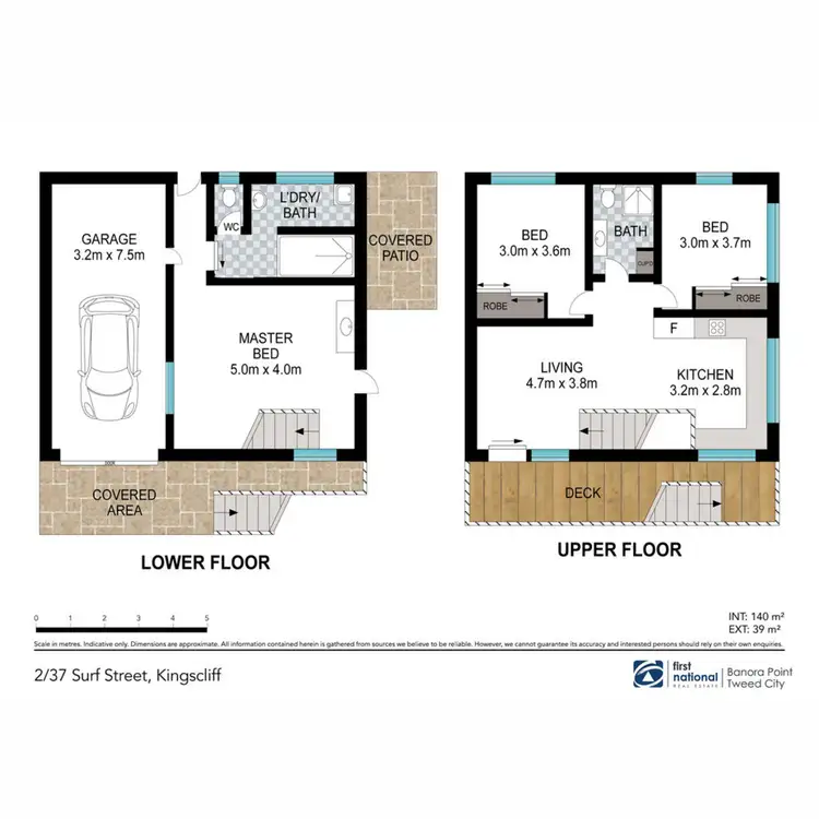 Floorplan of Homely semi-detached listing, 2/37 Surf Street, Kingscliff NSW 2487
