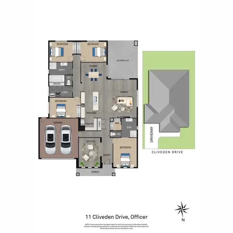 Floorplan of Homely house listing, 11 Cliveden Drive, Officer VIC 3809