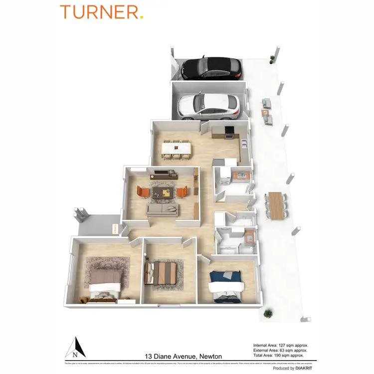 Floorplan of Homely house listing, 13 Diane Avenue, Newton SA 5074