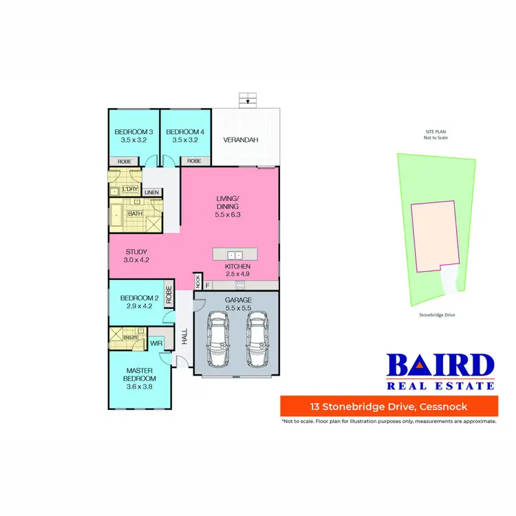 Floorplan of Homely house listing, 13 Stonebridge Drive, Cessnock NSW 2325