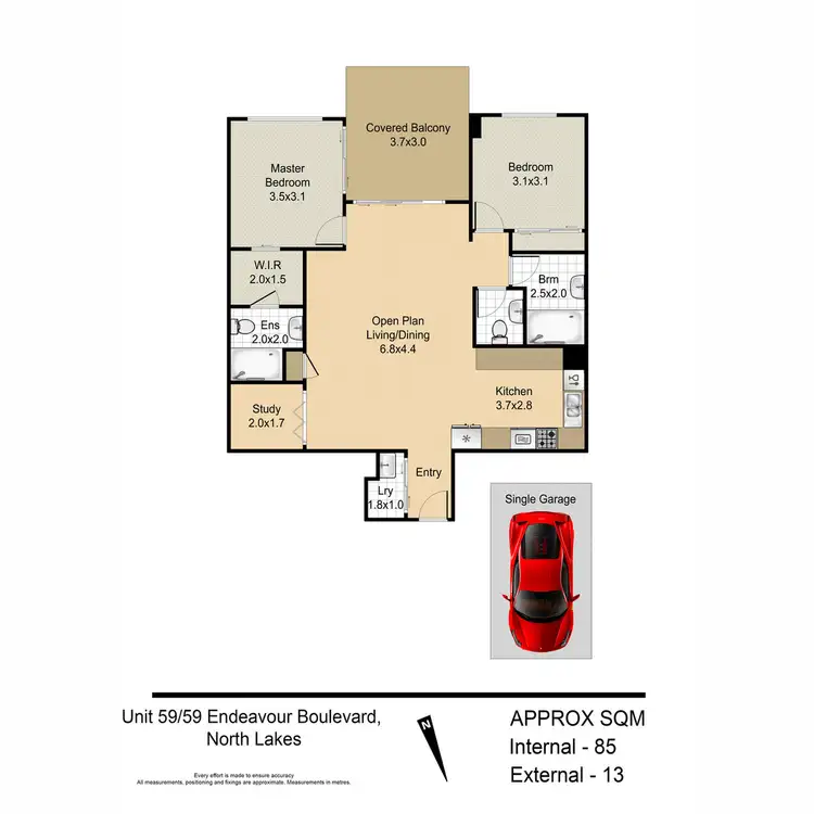 Floorplan of Homely apartment listing, 59/59 Endeavour Boulevard, North Lakes QLD 4509