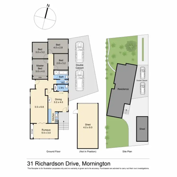 Floorplan of Homely house listing, 31 Richardson Drive, Mornington VIC 3931