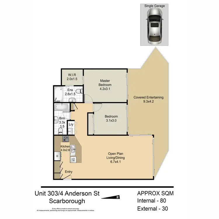 Floorplan of Homely unit listing, 303/4 Anderson Street, Scarborough QLD 4020