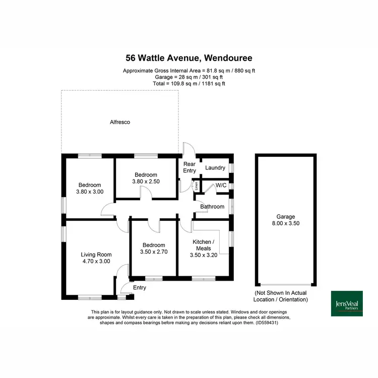 Floorplan of Homely house listing, 56 Wattle Avenue, Wendouree VIC 3355